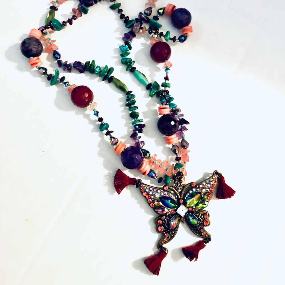 Butterfly of Asia Pendant Necklace
